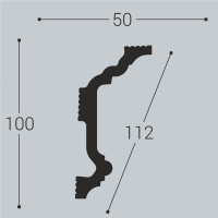 Белло Деко Карниз К4 100/50 (100х50х2000мм) (10). Полимер, композит