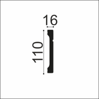 Хайвуд Плинтус B110V1L (110х16х2000мм) (13). Полимер, композит
