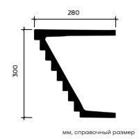 Европласт Элемент камина 1.64.803 (300х280х1200мм) 