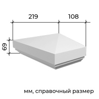 Европласт Полукрышка пирамида 4.76.211 (69х108х219мм).Полиуретан