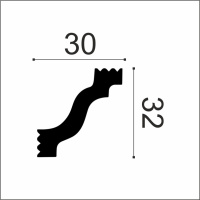 Европласт Карниз 6.50.130 (32х30х2000мм). Полимер, композит