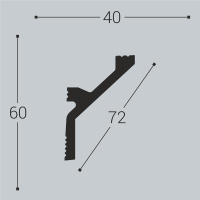 Белло Деко Карниз К12 60/40 (60х40х2000мм) (20). Полимер, композит