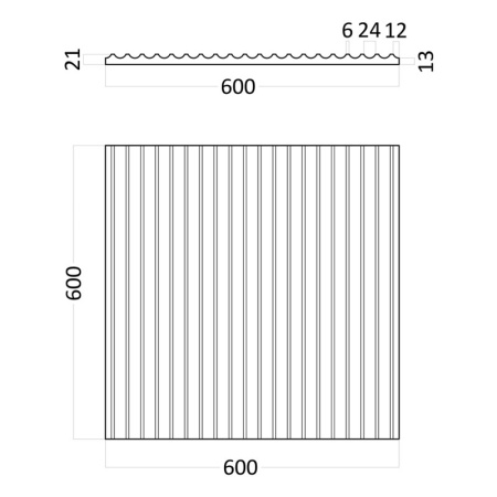 Артполе 3Д панель PALLADA  600х600мм. 0,36м2. Гипс