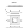 Артполе Светильник гипсовый SGS22 (118х118х37мм)  