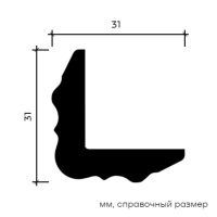 Европласт Карниз 6.50.240 (31х31х2000мм) . Полимер, композит