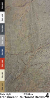 Slate Light Каменный шпон Translucent Rainforest Brown (Рэйнфорест Браун) 1220х2440мм Мрамор