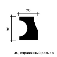 Европласт Полуоснование 4.74.211 (88х70х3000мм).Полиуретан