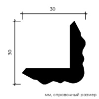 Европласт Карниз 1.50.295 (30х30х2000мм). Полиуретан