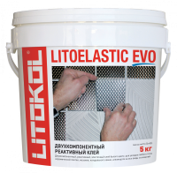 Литокол Клей эпоксидно-полиуретановый Litoelastic Evo белый 5кг/2,5м2