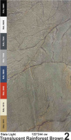 Slate Light Каменный шпон Translucent Rainforest Brown (Рэйнфорест Браун) 1220х2440мм Мрамор