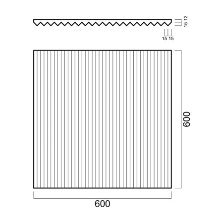Артполе 3Д панель ZIGZAG 600х600мм. 0,36м2