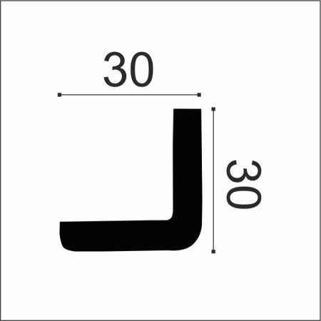 Европласт Карниз 1.50.156 (30х30х2000мм). Полиуретан