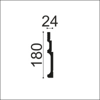 Хайвуд Плинтус B180V2 (180х24х2000мм) (6). Полимер, композит