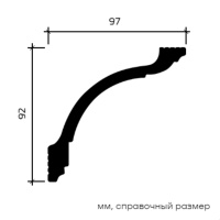 Европласт Карниз 6.50.248 (92х97х2000мм). Полимер, композит