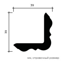 Европласт Карниз 1.50.257 (39х39х2000мм). Полиуретан
