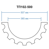ТП102-500 тело полуколонны (d365 D507 h2000мм). Армированный полистирол