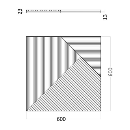 Артполе 3Д панель FIELDS-2 600х600мм. 0,36м2 