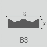 Белло Деко Вставка декоративная В3 (92х92х24мм)