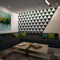 Deco Line гипсовая панель М-107 285х247х50 мм