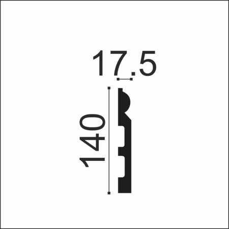 Хайвуд Плинтус B140 (140х17,5х2000мм) (10). Полимер, композит
