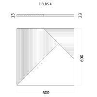 Артполе 3Д панель FIELDS-4 600х600мм. 0,36м2 . Гипс