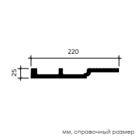 Европласт Карниз 6.50.803 (25х220х2000мм) . Полимер, композит