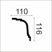 Европласт Карниз 6.50.245 (116х110х2000мм). Полимер, композит