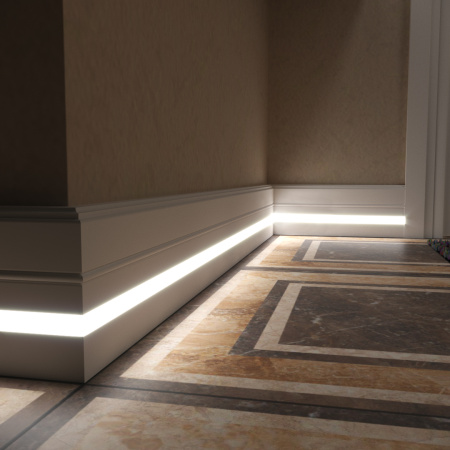 Евровуд Плинтус PN 120 LED (16*110*2000мм). МДФ
