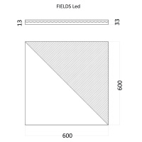 Артполе 3Д панель FIELDS LED 600х600мм. 0,36м2 (нейтральный свет). Гипс