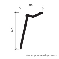 Европласт Карниз 6.50.804 (86х140х2000мм) . Полимер, композит