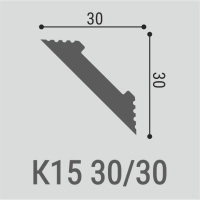 Белло Деко Карниз К15 30/30 (30х30х2000мм) (31). Полимер, композит