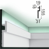 Орак Карниз C395 (155х31х2000мм) (10) Steps . Полиуретан