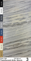 Slate Light Каменный шпон Translucent Artic Storm (Артик Сторм) 1220х2440мм Мрамор