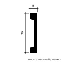 Европласт Молдинг 1.51.363F (70х13х2000) ГИБКИЙ. Полиуретан
