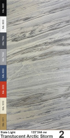 Slate Light Каменный шпон Translucent Artic Storm (Артик Сторм) 1220х2440мм Мрамор
