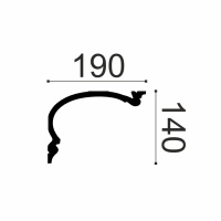 Орак Карниз C342 (140х190х2000мм)(10). Полиуретан
