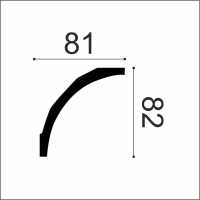 Европласт Карниз 6.50.165 (82х81х2000мм). Полимер, композит