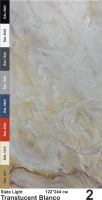 Slate Light Каменный шпон Translucent Blanco (Бланко) 1220х2440мм Сланец