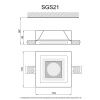 Артполе Светильник гипсовый SGS21 (118х118х45мм)  