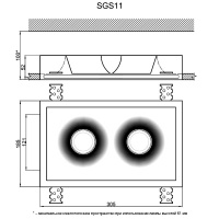 Артполе Светильник гипсовый SGS11 (305х185х52мм) 