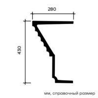 Европласт Элемент камина 1.64.801 (430х280х1600мм) 
