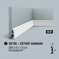 Орак Плинтус SX195 (80х19х2000мм)(22). Дюрополимер