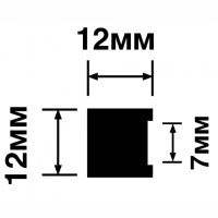 Хайвуд Молдинг MD12V1 (12х12х2700мм) (152). Полимер, композит