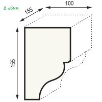 Уникс Консоль КМ16 Темный дуб (100х155х160мм)