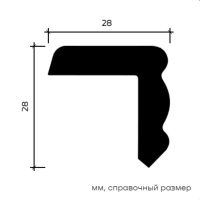 Европласт Карниз 6.50.239 (28х28х2000мм). Полимер, композит