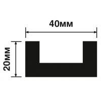 Хайвуд Молдинг-рейка LB40 цвет S369 (20х40х2700мм) (27)