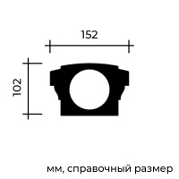 Европласт Поручень 4.72.201 (102х152х3000мм).Полиуретан