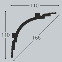 Белло Деко Карниз К14 110/110 (110х110х2000мм) (7). Полимер, композит