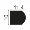 Хайвуд Молдинг D10 (11.4х10х2000мм) (160). Полимер, композит