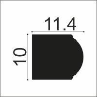 Хайвуд Молдинг D10 (11.4х10х2000мм) (160). Полимер, композит